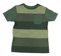 Khaki pruhované tričko George