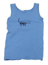 Modrý nátělník s dinosaurom