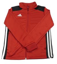 Červeno-čierna športová prepínaci mikina Adidas