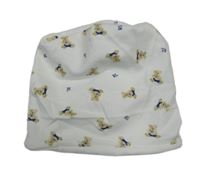 Biela bavlnená čapica s medvedíkmi Ralph Lauren