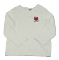 Bílé triko s jablíčkem Kiabi