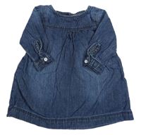 Tmavomodré rifľové šaty Next