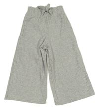 Sivé rebrované culottes nohavice Manor