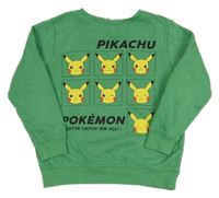 Zelená mikina s Pikachu