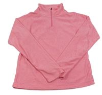 Ružová proužkatá fleecová funkčná mikina Trespass