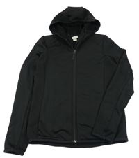 Černá sportovní propínací mikina s kapucí H&M