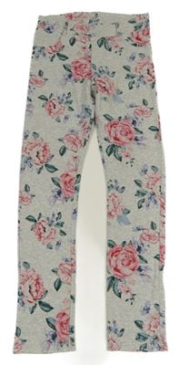 Sivé kvetované tregíny H&M