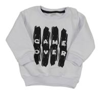 Biela mikina s nápisom