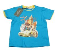 Modré tričko s potiskem Zara