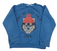 Modrá mikina s vlkem M&S