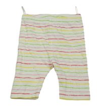 Bílo-barevné pruhované legíny Kanz