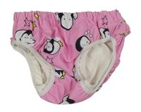 Ružové plenkové plavkové nohavičky s obrázkami