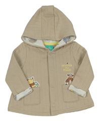 Béžová prošívaná propínací mikina s Púem a kapucí Disney