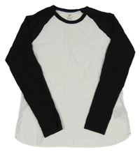 Čierno-biele tričko H&M
