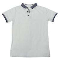Biele vzorované polo tričko Matalan
