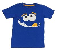 Tmavomdoré tričko s příšerkou Blue Seven