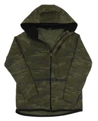 Khaki army prepínaci mikina s kapucňou George