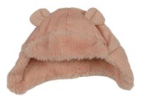 Broskvová manšestrová zateplená beranice So Cute