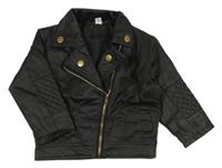 Čierny koženkový podšitý krivák