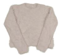 Svetloružový chlpatý sveter H&M