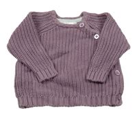 Fialový žebrovaný svetr Ergee 