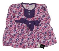 Nové - Růžová tunika s kytičkami a mašlí Dunnes