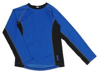 Safírovo-čierne športové funkčné tričko Crivit