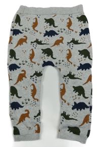 Šedé kamaše s dinosaury TU 