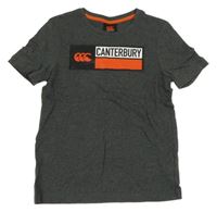 Sivé tričko s logom Canterbury