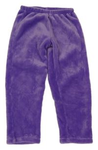 Fialové chlpaté nohavice