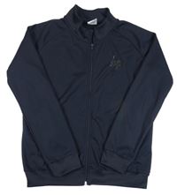 Tmavomodrá prepínaci športová mikina s logom Hype