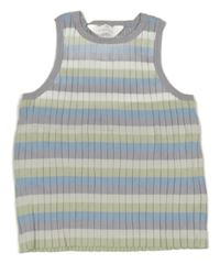 Farebný pruhovaný rebrovaný úpletový top H&M