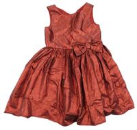 Červené třpytivé společenské šaty s mašlí H&M