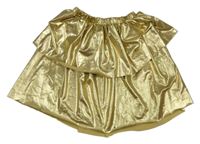 Zlatá vrstvená sukňa H&M