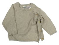 Béžový rebrovaný zavinovací sveter H&M