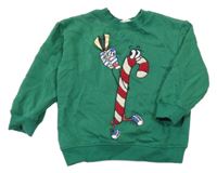 Zelená mikina s lízátkem H&M