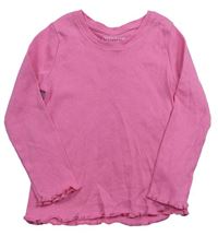 Ružové rebrované tričko Primark