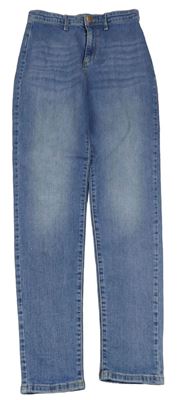 Svetlomodré high waist skinny rifle RIVER ISLAND