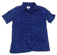 Tmavomodrá vzorovaná košeľa OLD NAVY