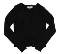 Čierny rebrovaný prepínaci crop sveter PRIMARK