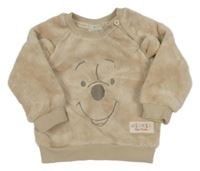 Béžová plyšová mikina s Pú PRIMARK