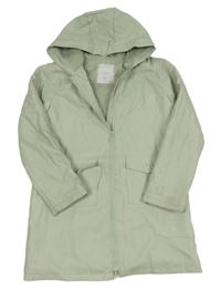 Světleolivový nepromokavý zateplený kabát s kapucňou Matalan