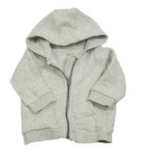 Svetlosivá melírovaná prepínaci mikina s kapucňou M&S