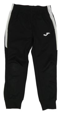 Černo-bílé sportovní tepláky s logem JOMA