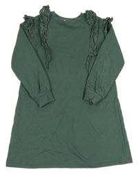 Šalvějové teplákové šaty s volániky s madeirou H&M