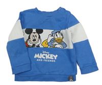 Modro-biela mikina s Mickey a Donaldem Disney