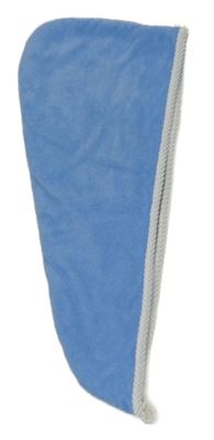 Modrý plyšový turban