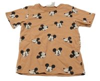 Světlehnědé tričko s Mickey H&M