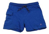 Zafírové kraťasy s nášivkou a vreckom mayoral