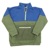 Cobaltově modro-khaki mikina s kapsou M&S